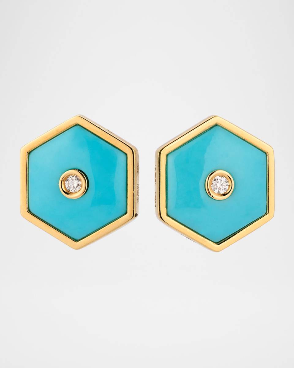 18K Yellow Gold Baia Sommersa Diamond Stud Earrings